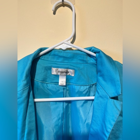 Dress Barn EUC blue/teal blazer Sz Large - Picture 3 of 3